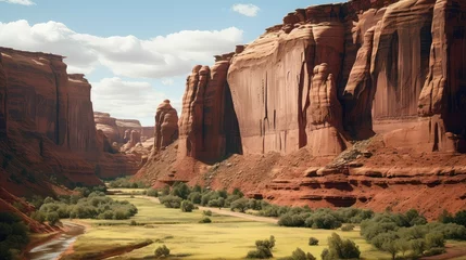 Foto op Canvas rock canyon de chelly illustration arizona travel, nature geology, national outdoors rock canyon de chelly © sevector