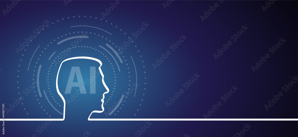 Poster artificial intelligence ai pictogram. technology related to artificial intelligence, computers and s