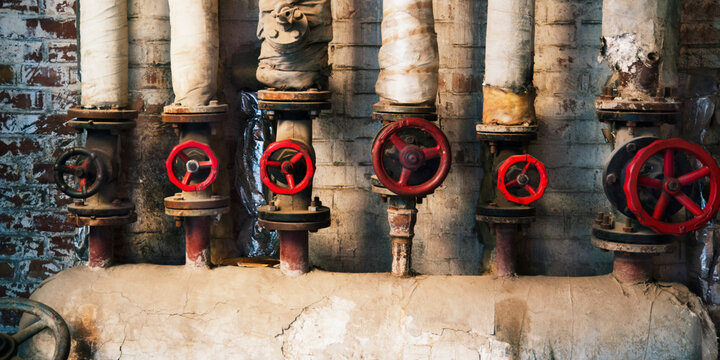 Pipes And Valves In 798 Art Zone; Beijing, China