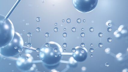 fosdenopterin molecular structure 3d, flat model, cyclic pyranopterin monophosphate, structural chemical formula view from a microscope