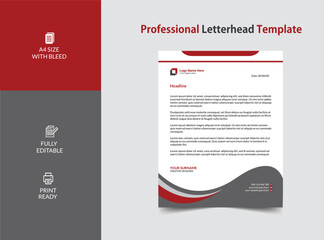 Professional letterhead template design vector illustration