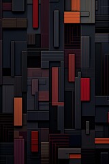Cubist Carnival Whimsical Block Housewall Dreams in Technicolor Qubic Housewall Delight