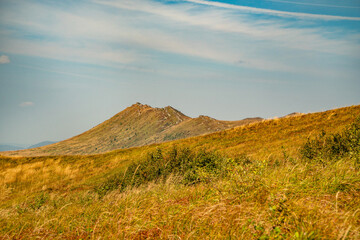 A mountain range in the Bieszczady Mountains in the area of Tarnica, Halicz and Rozsypaniec.