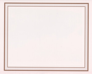 Fototapeta premium Sheet of old paper with a brown frame. Meant as background