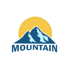 Mountain logo emblem symbol with simple style