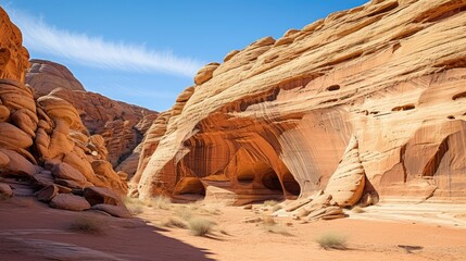 landscape canyon erosion features illustration desert nature, adventure geology, outdoor travel landscape canyon erosion features