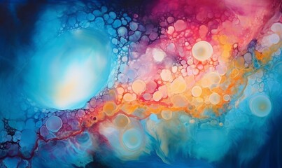 abstract background. Fusion between Pointillism and Alcohol ink painting, Vibrant, Glowing, A storm Approaching, metallic ink, ethereal, Wallpaper, Generative AI 