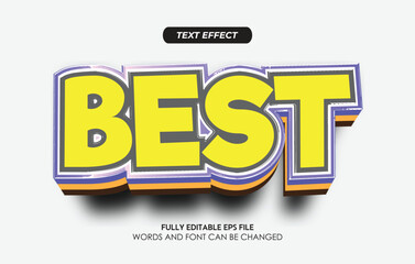Editable text effect template with 3d style use for logo and business brand