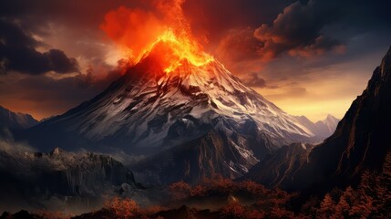 Fototapeta premium rock volcanic ridge mountains illustration travel tourism, sky iceland, view valley rock volcanic ridge mountains 54