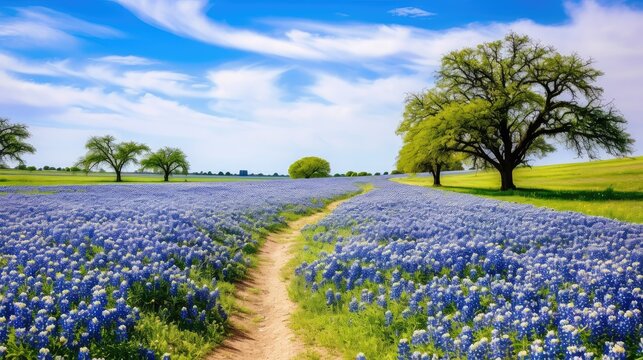 nature texas bluebonnet prairies illustration field s, landscape green, meadow flower nature texas bluebonnet prairies