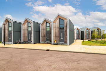 Tiny step-up houses of 39 square meters in the town of Nijkerk in the Netherlands.