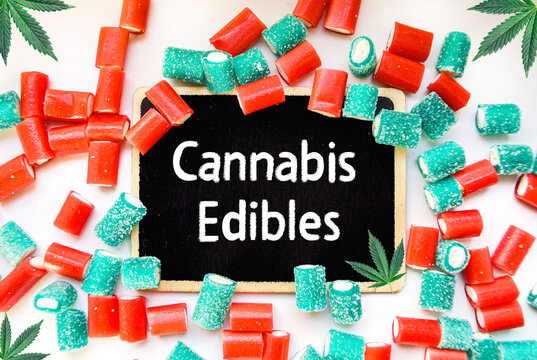 Medical Marijuana Edibles, Gummy Candies Infused with Marijuana Cannabinoids in food