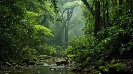 forest cameroon rainforest central illustration nature tree, tropical natural, congo travel forest cameroon rainforest central