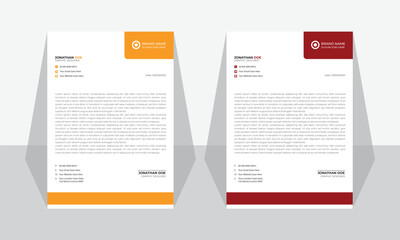 Modern business letterhead in abstract creative letterhead design template for your project.
