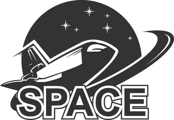 Basic RGB travel to space, vector logo