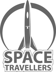 Basic RGB travel to space, vector logo