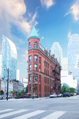Fototapeta na wymiar Beautiful view of Gooderham Building in Downtown Toronto, Canada