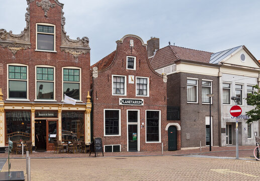 Franeker, The Netherlands - June 10, 2017: Exterior of the planetarium Eise Eisinga in Franeker, Friesland in The Netherlands. Oldest planetarium of the world and UNESCO world heritage.