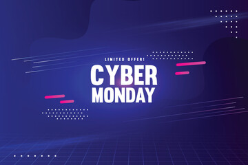 Free vector flat deisgn cyber monday concept
