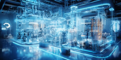 Industrial Marvel: A Multifunctional Machine in a Mechanical Factory, Showcasing Advanced Technology, Precision Manufacturing, and Versatile Features, a Testament to Engineering Excellence and Product