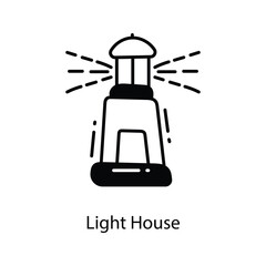 Light House doodle Icon Design illustration. Agriculture Symbol on White background EPS 10 File