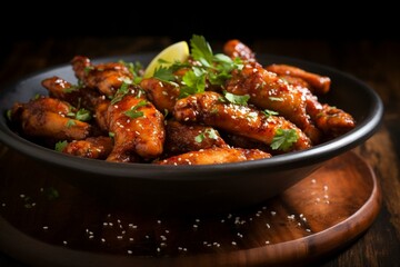 spicy chicken wings. Generative AI