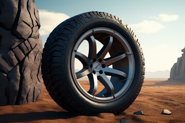 tire and rim. Generative AI