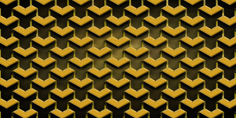 Yellow and Brown color seamless geometric pattern background with Blur effect