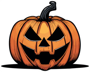 Beautiful  lovely halloween pumpkin horror vector art
