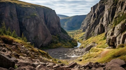 Obraz premium landmark canyon saint john illustration nature church, water dam, natural tourism landmark canyon saint john