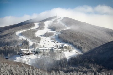 A ski resort in Vermont's Killington Resort, situated in New England. Generative AI