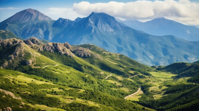 tree corsican mountains rugged illustration landscape france, rock rocky, hike massif tree corsican mountains rugged
