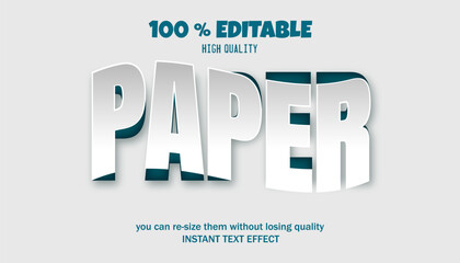 Paper text effect editable