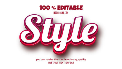 vector editable style text effect