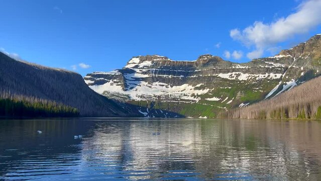A scenic view of Waterton Lake in Waterton Lake National Park in Waterton Park, AB in Canada