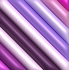 Multicolored inflated lines with a shiny surface, 3D rendering illustration