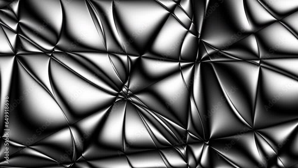 Poster seamless abstract psychedelic wavy background for loop playback. 4k video. abstract monochrome backg