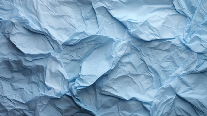 Blue crumpled paper texture background