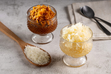 Creamy cocada. Creamy sweet made from coconut.