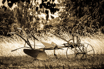old plow at a farm