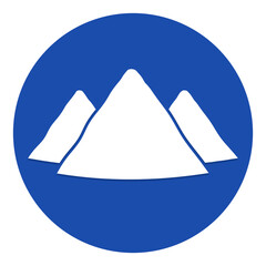 blue mountain circle icon