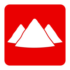 red mountain square icon
