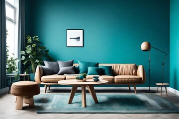 modern living room with sofa Created with AI