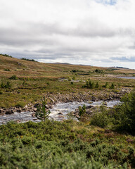landscape with river in scotland