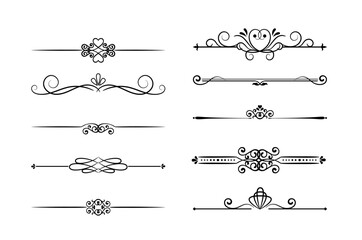 Vector vintage page decor with crowns, arrows and floral elements