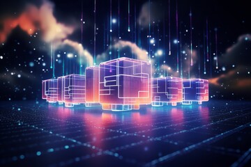 cloud technologic abstract background