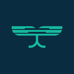 Wing logo design element vector with creative concept