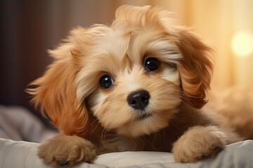 Cute puppy dog. Dog canine family. Generate Ai - obrazy, fototapety, plakaty