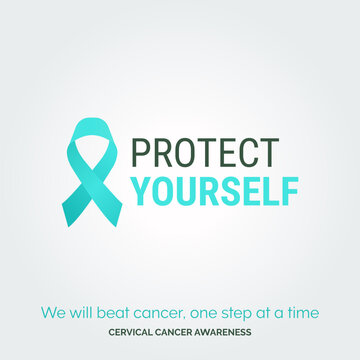 Strength in Women. Fight Cervical Cancer Vector Background Posters