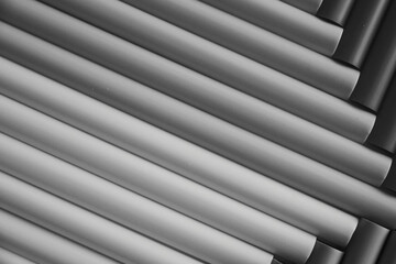 Obraz premium black and white geometries created with straws